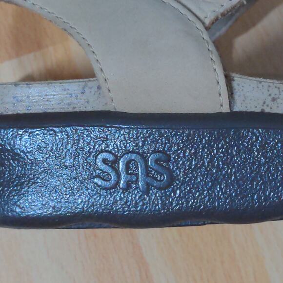 SAS Sorrento Tan Leather T-Strap Comfort Sandals - Size 7M - Picture 15 of 15